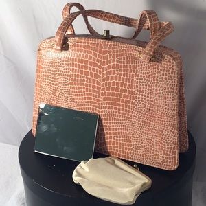 3pc 🌼Vintage 🌼 croc print handbag